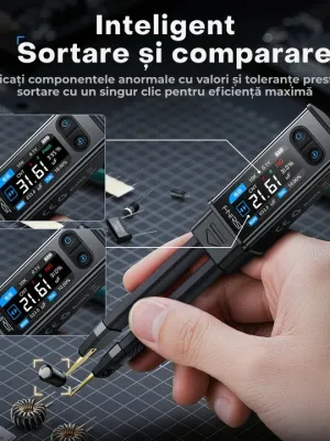 Tester LCR digital portabil cu pensetă, identificare automată – FNIRSI LCR-ST2 Plus