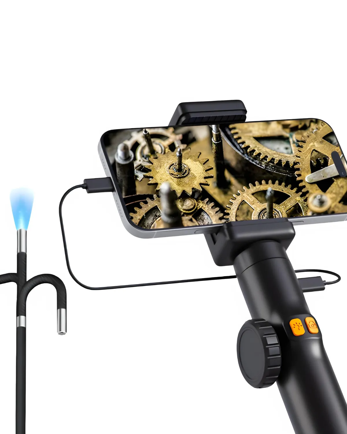 Endoscop articulat 360° J103, 3.9 mm, 2MP – Cameră inspecție pentru telefon Android iOS, boroscop flexibil