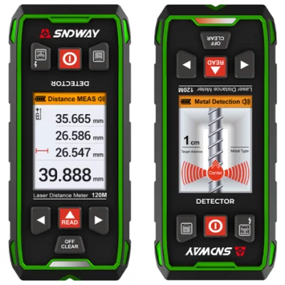 Scanner perete profesional SW-6100GT + Telemetru laser 100m – Detector metal, lemn și cabluri electrice